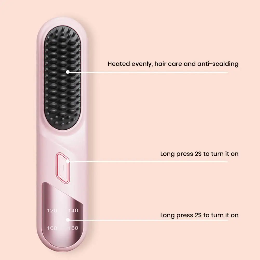 SILK ROLLA Professional Portable Hair Straightener Brush