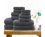 14pc Light Weight Soft Cotton Bath Towel Set - Silk Rolla