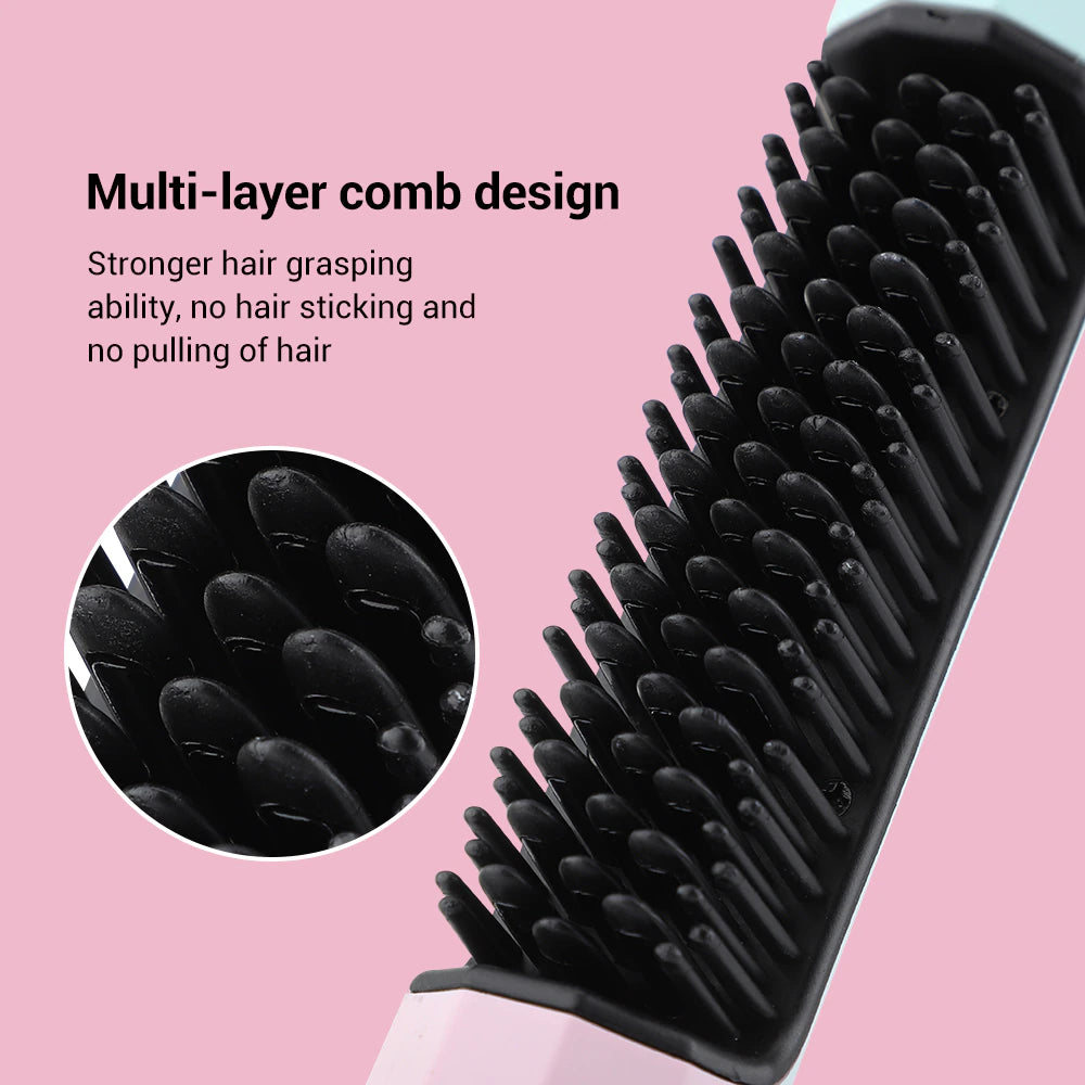 SILK ROLLA 2-In-1 Cordless Hair Straightener Brush - Silk Rolla