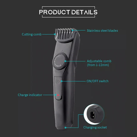 Professional Rechargeable Hair Trimmer - Silk Rolla