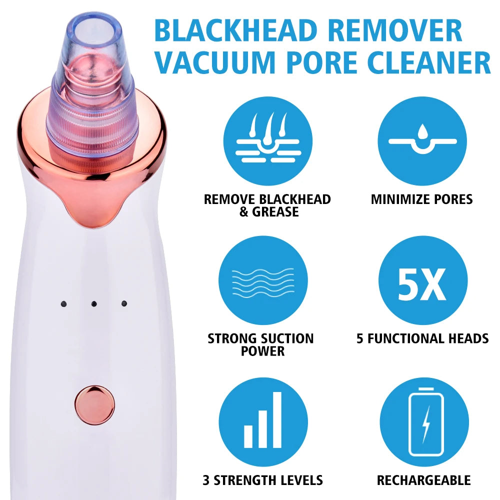 SILK ROLLA - Blackhead Remover and Vacuum Pore Cleaner Device, Electric Skin Vacuum Cleaner