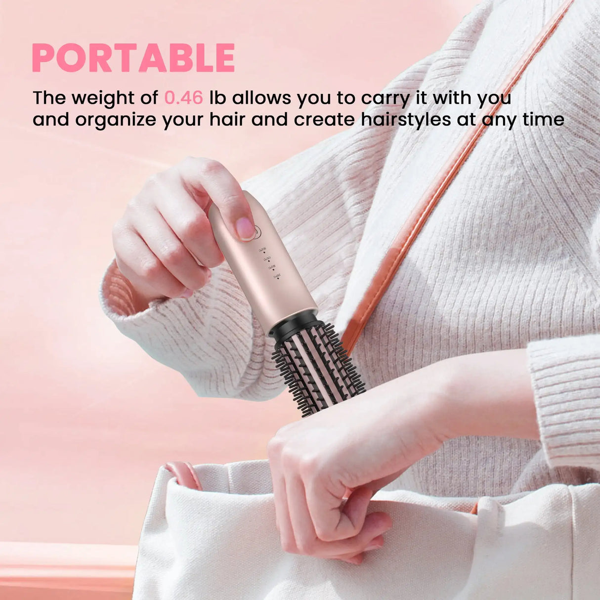 SILK ROLLA Cordless Thermal Curling Brush, Volumising Hot Brush - Silk Rolla