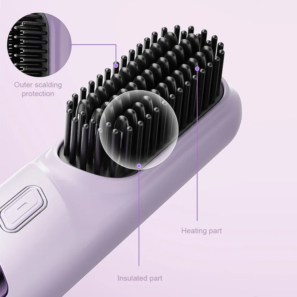 SILK ROLLA Professional Portable Hair Straightener Brush