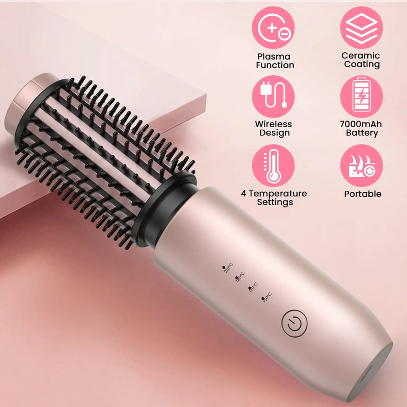 SILK ROLLA Cordless Thermal Curling Brush, Volumising Hot Brush