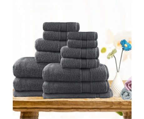 7pc Light Weight Soft Cotton Bath Towel Set - Silk Rolla