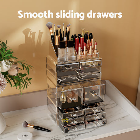 Embellir Acrylic Makeup Case, Cosmetic Beauty Organiser - Silk Rolla