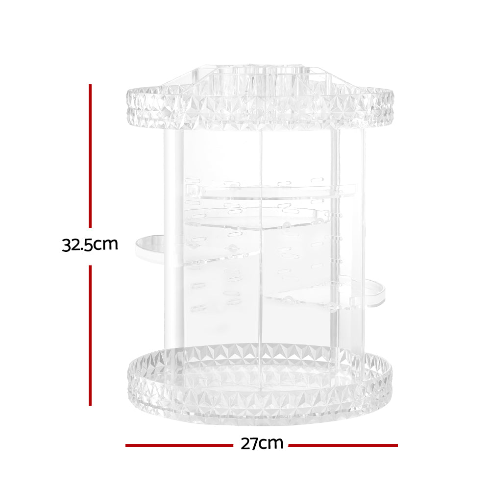 Embellir Acrylic Rotating Cosmetic Organiser, Makeup Storage Display Holder - Silk Rolla