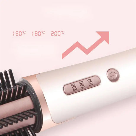 Cordless Thermal Blowout Brush, Volumising Brush, Rose Gold Edition - Silk Rolla