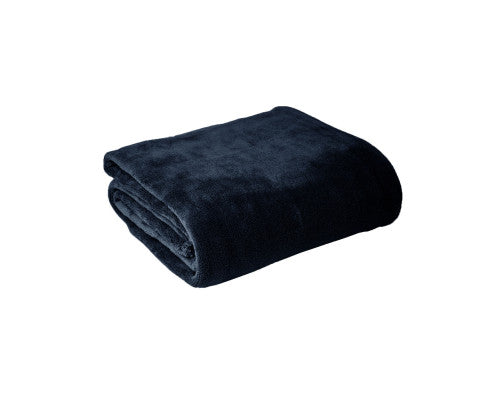 Hotel Living Super Soft Coral Fleece Blanket Single Charcoal - Silk Rolla