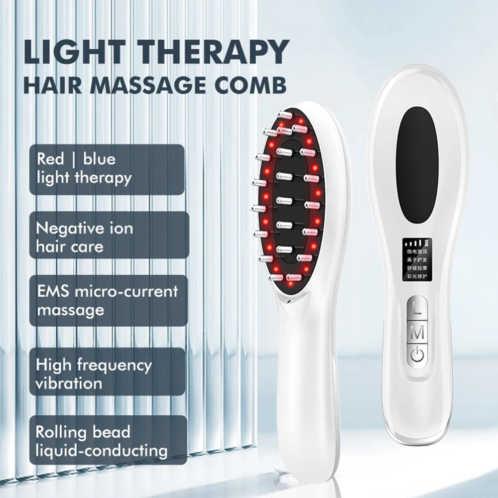 SILK ROLLA LED Light Therapy Hair Growth Massage Brush - Silk Rolla