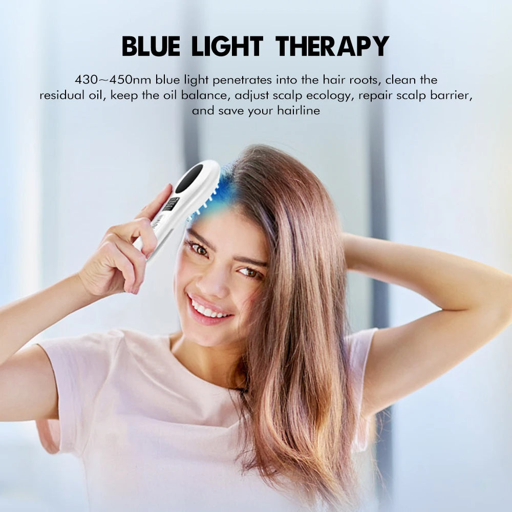 SILK ROLLA LED Light Therapy Hair Growth Massage Brush - Silk Rolla