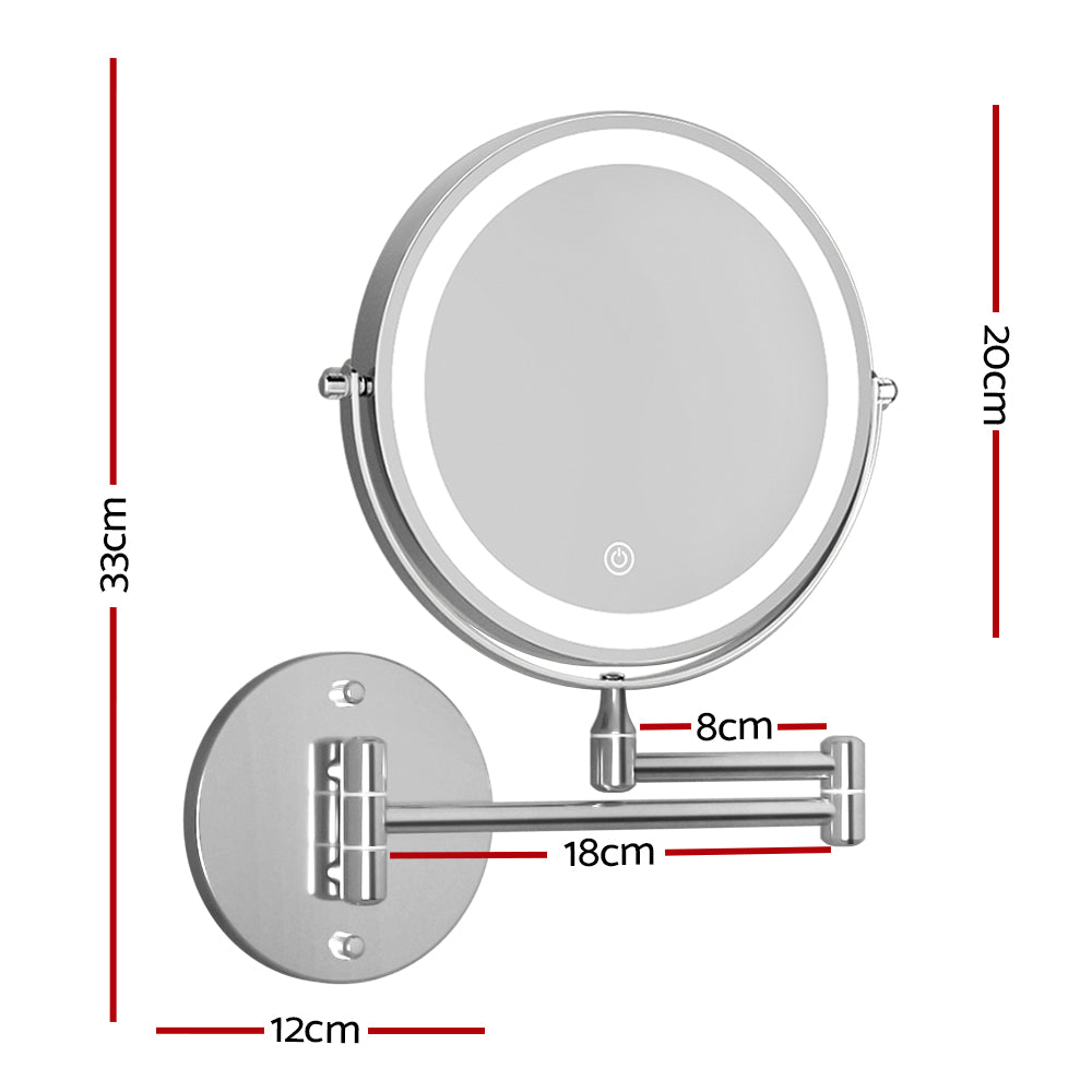 Embellir Extendable Makeup Mirror 10X Magnifying Double-Sided Bathroom Mirror - Silk Rolla