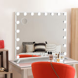 Embellir Hollywood Makeup Mirror 80x65cm 18 LED with Light Vanity Dimmable Wall - Silk Rolla