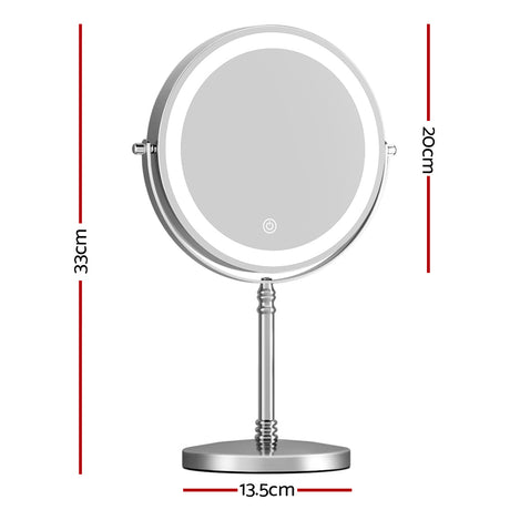 Embellir Makeup Mirror LED Light Cosmetic Round 360° Rotation 10X Magnifying - Silk Rolla