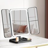 Embellir LED Makeup Mirror Tri-Fold Lighted Vanity Mirror with 1X/2X/3X Magnifications - Silk Rolla