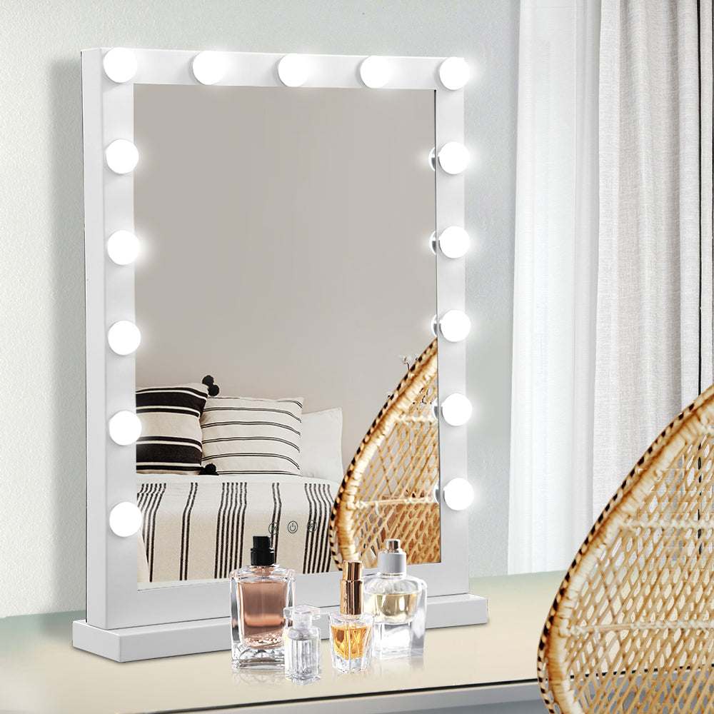 Embellir Hollywood Makeup Mirror with Light Frame Vanity Dimmable Wall 15 LED - Silk Rolla