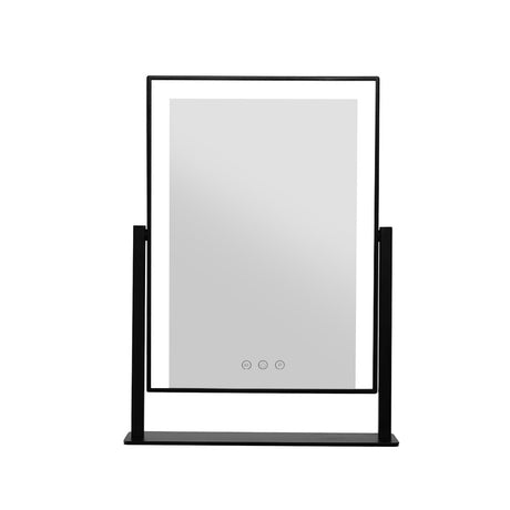 Embellir Makeup Mirror 25x30cm with Led light Lighted Standing Mirrors Black - Silk Rolla