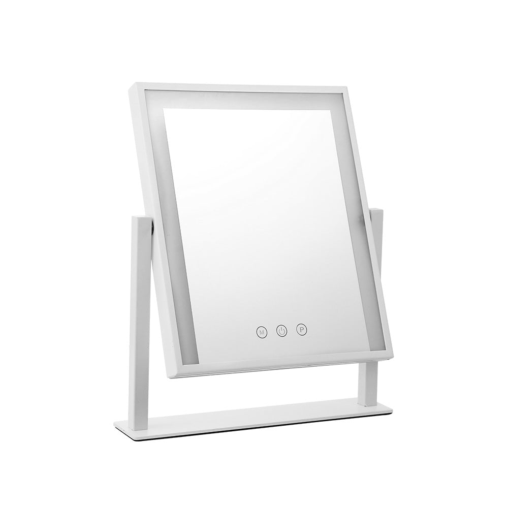 Embellir Makeup Mirror 25x30cm with LED light Lighted Standing Mirrors White - Silk Rolla