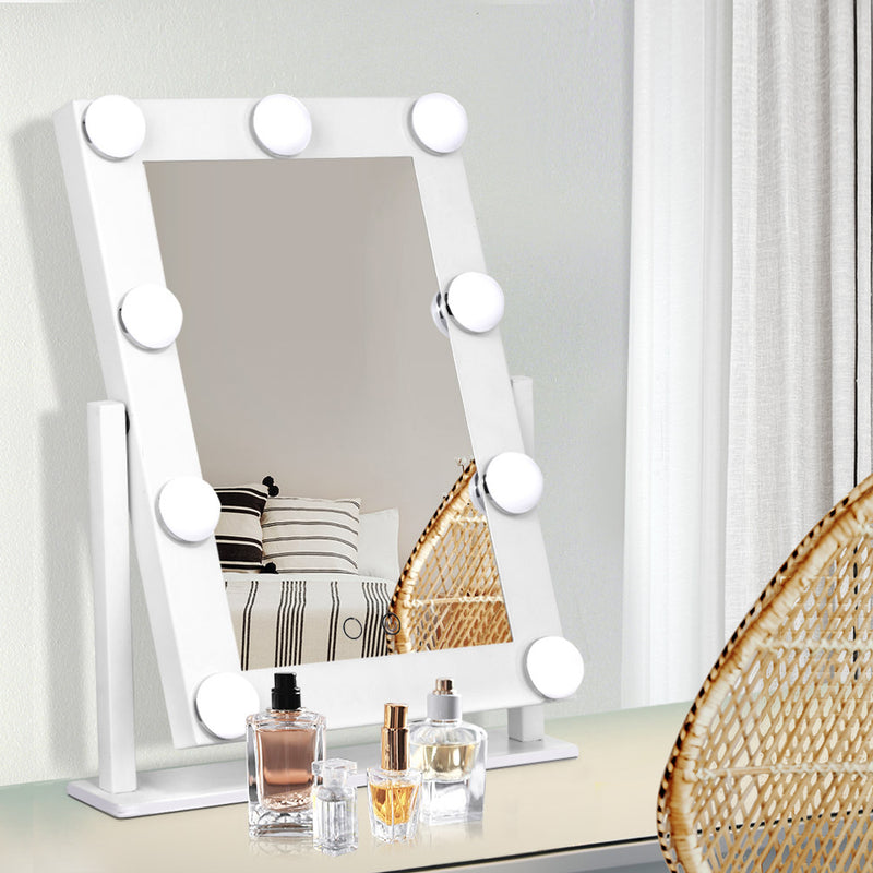 Embellir Makeup Mirror Hollywood with Light Round 360° Rotation Tabletop - Silk Rolla