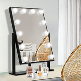 Embellir Makeup Mirror Hollywood with Light Round 360° Rotation Tabletop - Silk Rolla