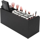 Makeup Brush Cosmetic Organiser Storage Box with Pink Pearls - Silk Rolla