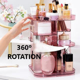 360 Rotating Large Capacity Makeup Organiser for Bedroom and Bathroom - Silk Rolla