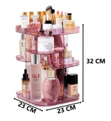 360 Rotating Large Capacity Makeup Organiser for Bedroom and Bathroom - Silk Rolla