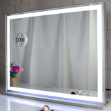 Hollywood LED Makeup Mirror with Smart Touch Control and 3 Colors Dimmable Light (72 x 56 cm) - Silk Rolla