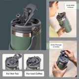 900ML Purple Stainless Steel Travel Mug with Leak-Proof 2-In-1 Straw and Sip Lid, Vacuum Insulated Coffee Mug - Silk Rolla