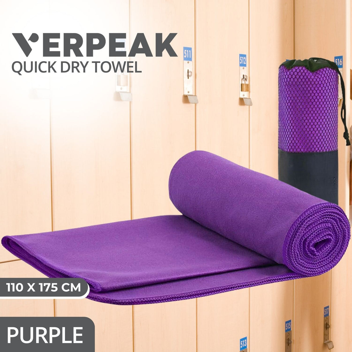 VERPEAK Quick Dry Gym Sport Towel - Silk Rolla