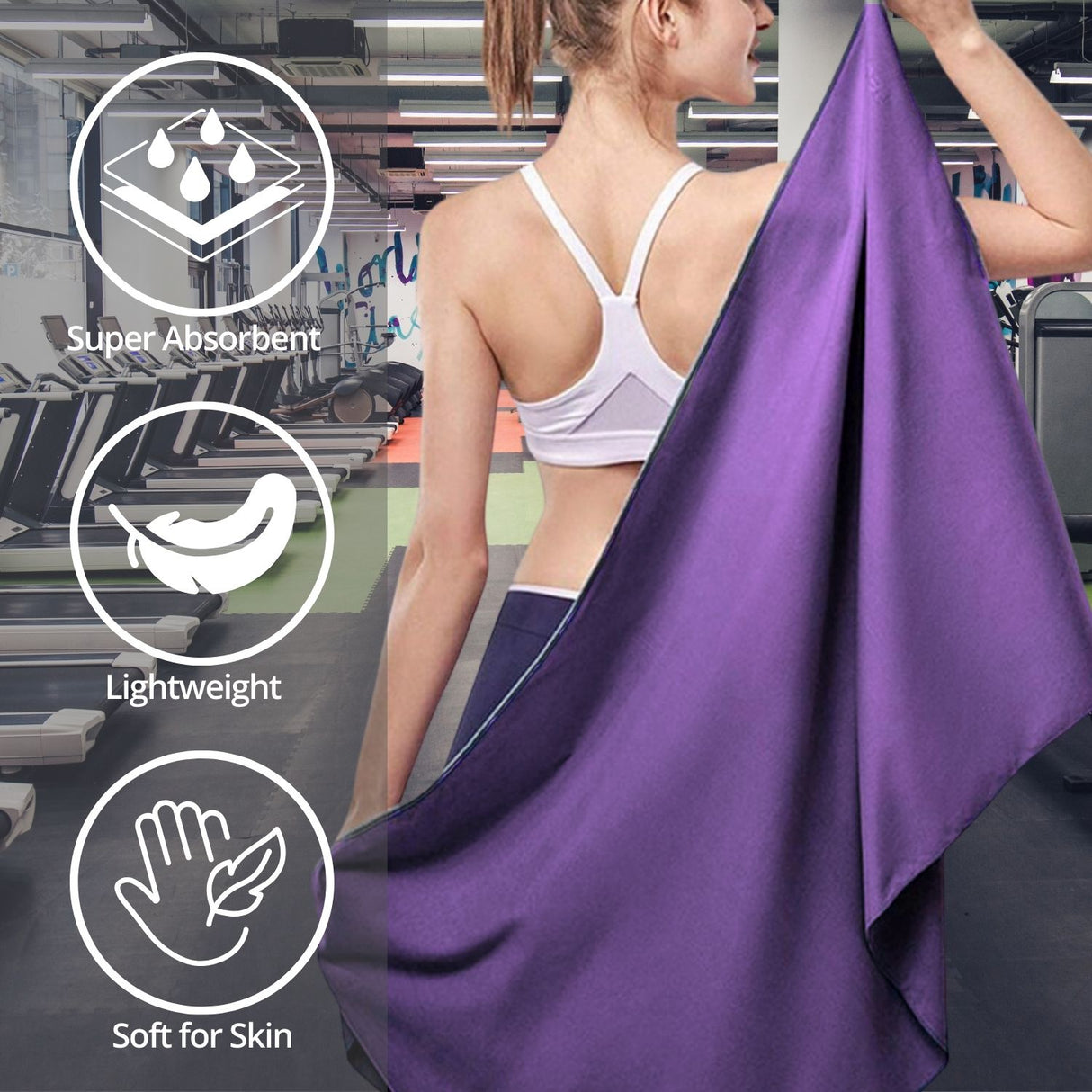 VERPEAK Quick Dry Gym Sport Towel - Silk Rolla