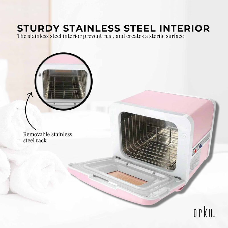 Electric Towel Warmer UV Steriliser Cabinet Small Hot Heater Sanitiser - Silk Rolla