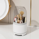 360° Rotating Makeup Brush Organiser Display Transparent Dust-proof Cosmetic Storage Box - Silk Rolla