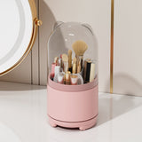 360° Rotating Makeup Brush Organiser Display Transparent Dust-proof Cosmetic Storage Box - Silk Rolla