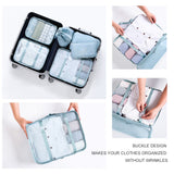 Waterproof Compression Packing Cubes Large Travel Luggage Organiser Storage 6 PCS - Silk Rolla