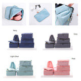 Waterproof Compression Packing Cubes Large Travel Luggage Organiser Storage 6 PCS - Silk Rolla