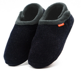 ARCHLINE Orthotic Slippers CLOSED Arch Scuffs Orthopedic Moccasins Shoes - Charcoal Marle - Silk Rolla