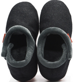 ARCHLINE Orthotic Slippers CLOSED Arch Scuffs Orthopedic Moccasins Shoes - Charcoal Marle - Silk Rolla