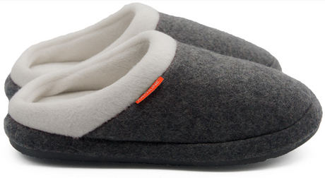 ARCHLINE Orthotic Slippers Slip On Arch Scuffs Orthopedic Moccasins - Grey Marle - Silk Rolla