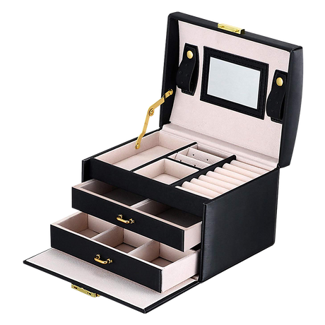 Jewellery Box in Black - Silk Rolla