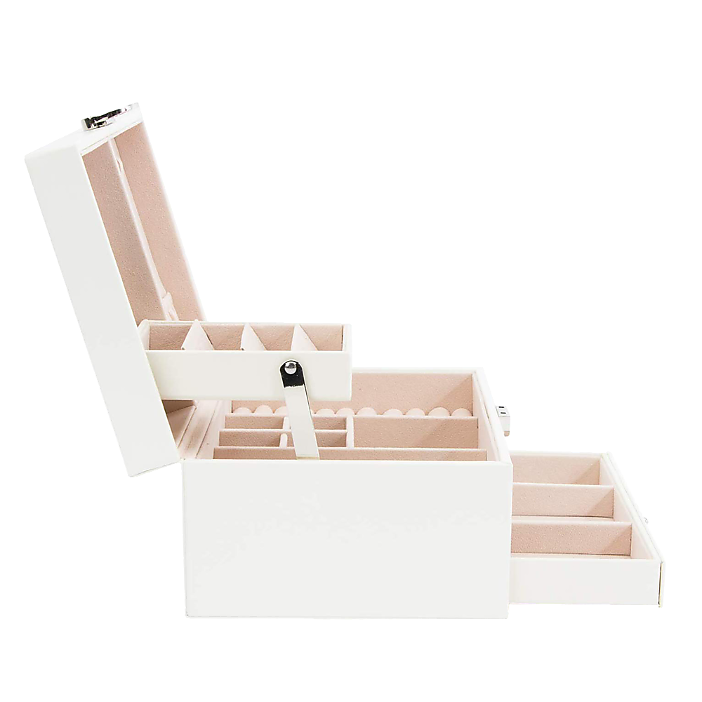 Jewellery Box in White - Silk Rolla