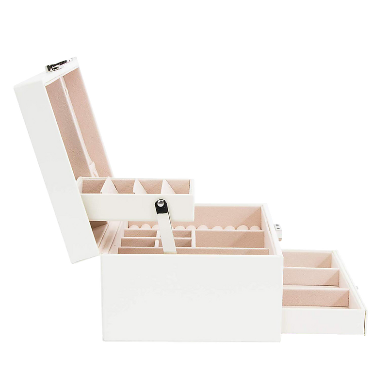 Jewellery Box in White - Silk Rolla