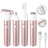 4-in-1 Electric Hair Removal Trimmer - Multifunctional Grooming Kit for Underarms, Bikini, Nose & Eyebrows - Silk Rolla