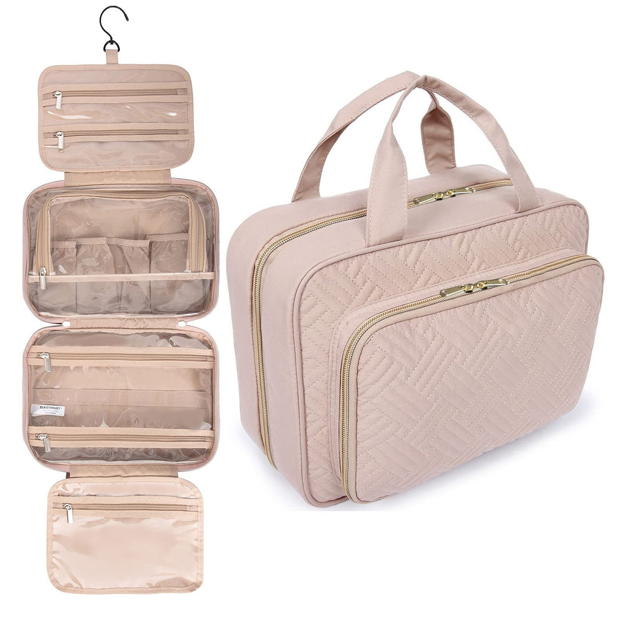 Hanging Toiletry Bag, Travel Makeup Bag - Silk Rolla