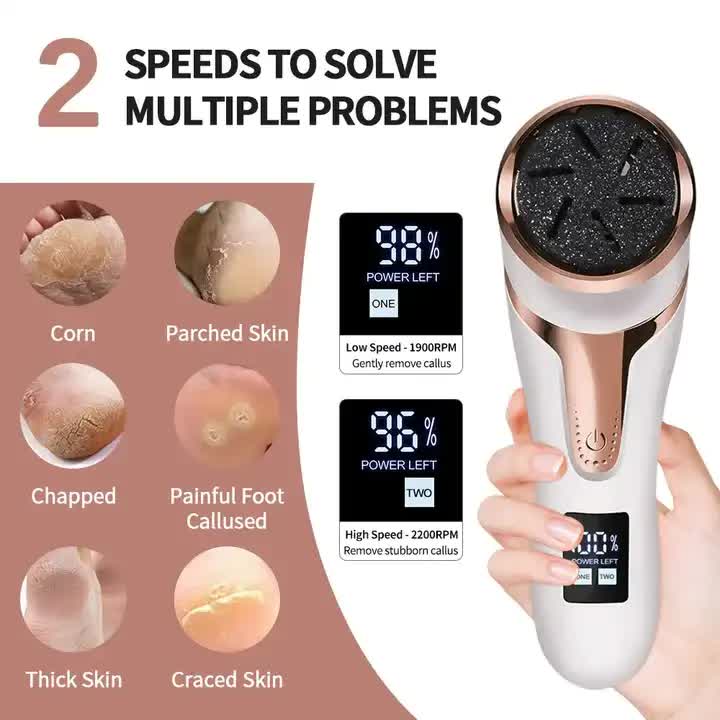 Electric Foot Callus Remover - Rechargeable Waterproof Pedicure Tool with Automatic Dead Skin Removal - Silk Rolla