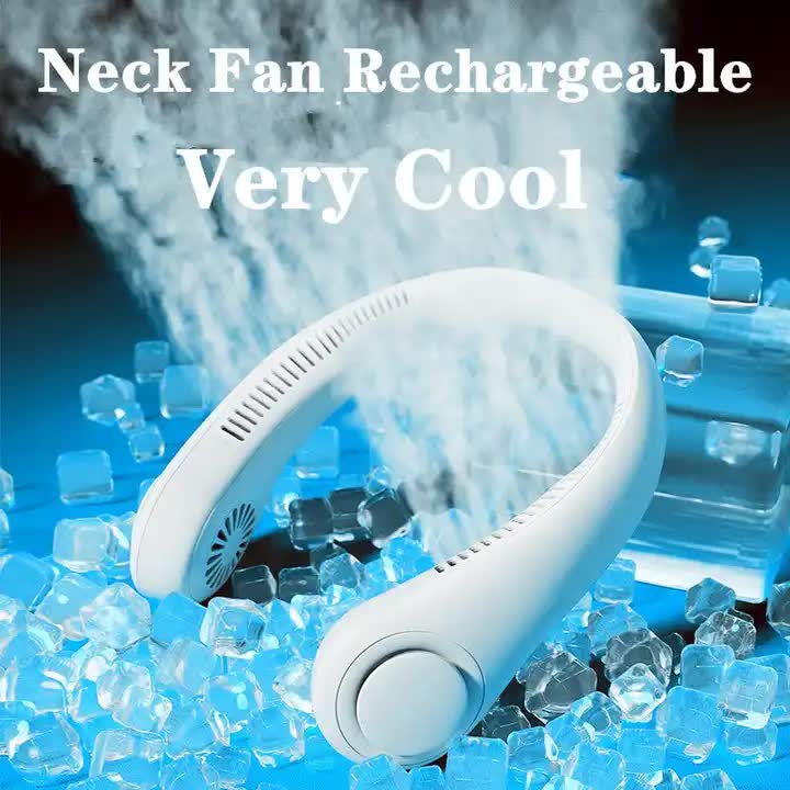 Portable Cooling Neck Fan | USB Rechargeable Hands-Free Wearable Fan - Silk Rolla