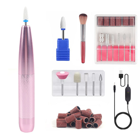 Portable Manicure & Pedicure Tool Set | Rechargeable Nail Drill Machine for Professional Results - Silk Rolla