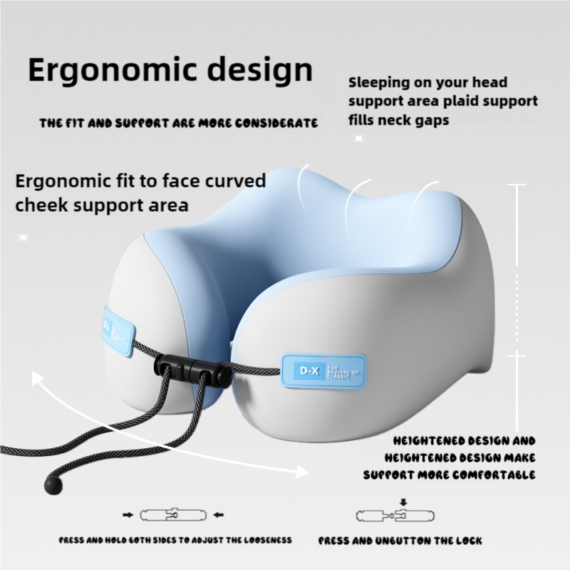 Portable Memory Foam Travel Neck Pillow | Ergonomic Neck Support for Airplane, Car & Office - Silk Rolla