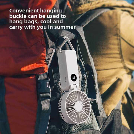 Portable Handheld Fan with 2000mAh Battery | 3-in-1 Desk, Handheld & Hanging Design - Silk Rolla