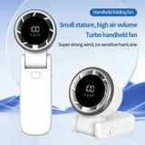 Portable USB Rechargeable Handheld Fan | Compact Cooling with Digital Display - Silk Rolla